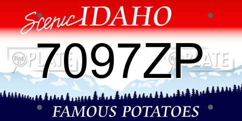 7097ZP Idaho License Plate