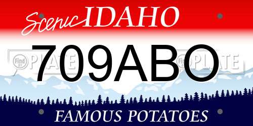 709ABO Idaho License Plate