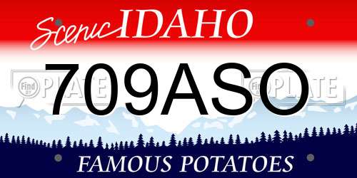 709ASO Idaho License Plate
