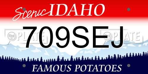 709SEJ Idaho License Plate