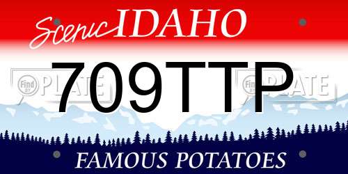 709TTP Idaho License Plate