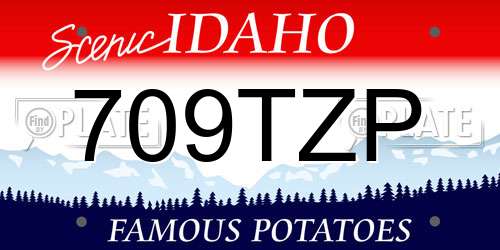 709TZP Idaho License Plate