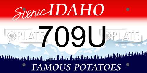 709U Idaho License Plate