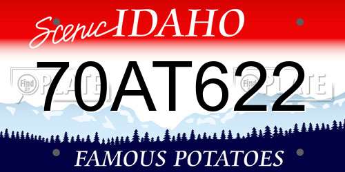 70AT622 Idaho License Plate