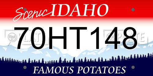 70HT148 Idaho License Plate