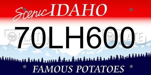 70LH600 Idaho License Plate