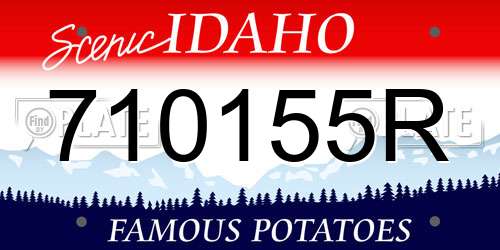 710155R Idaho License Plate