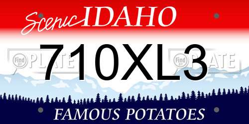 710XL3 Idaho License Plate