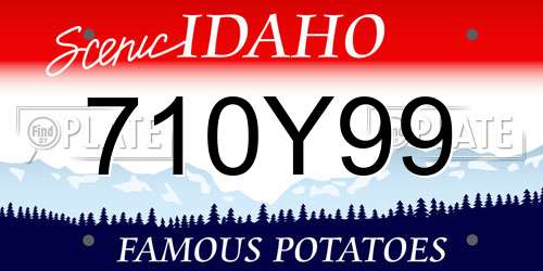710Y99 Idaho License Plate