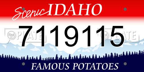 7119115 Idaho License Plate