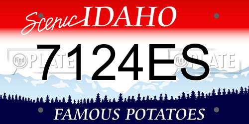 7124ES Idaho License Plate