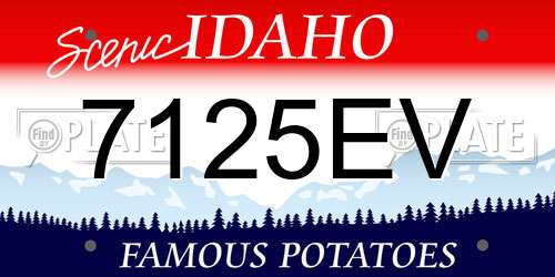7125EV Idaho License Plate
