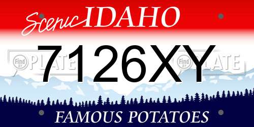 7126XY Idaho License Plate