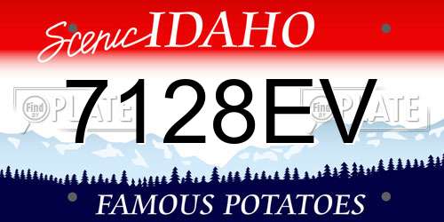 7128EV Idaho License Plate