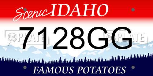 7128GG Idaho License Plate