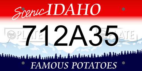 712A35 Idaho License Plate