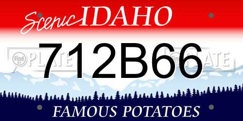 712B66 Idaho License Plate