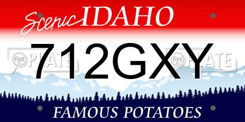 712GXY Idaho License Plate