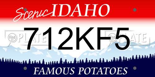712KF5 Idaho License Plate