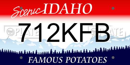 712KFB Idaho License Plate