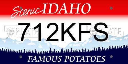712KFS Idaho License Plate