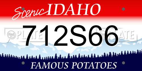 712S66 Idaho License Plate