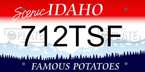 712TSF Idaho License Plate