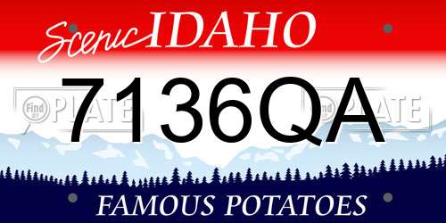 7136QA Idaho License Plate