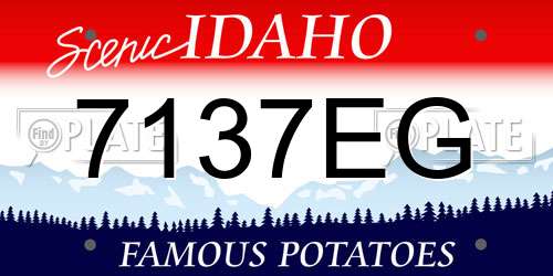 7137EG Idaho License Plate