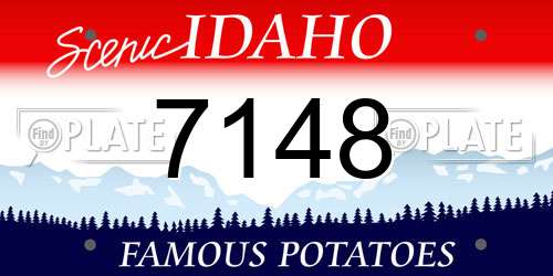 7148 Idaho License Plate