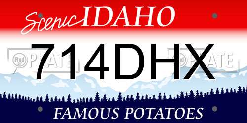 714DHX Idaho License Plate