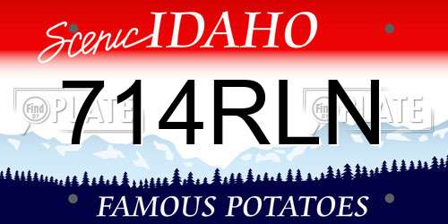 714RLN Idaho License Plate