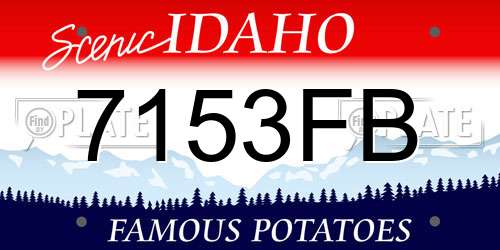 7153FB Idaho License Plate