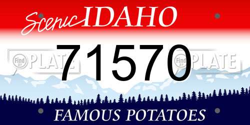 71570 Idaho License Plate