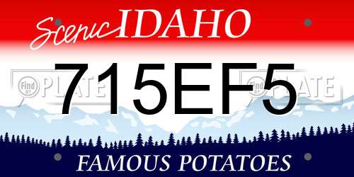 715EF5 Idaho License Plate