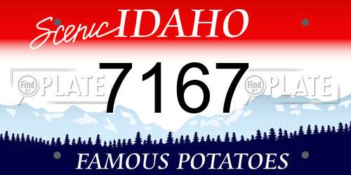 7167 Idaho License Plate