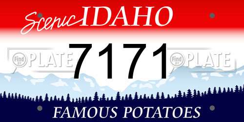 7171 Idaho License Plate