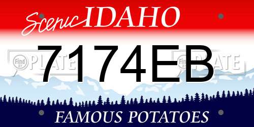 7174EB Idaho License Plate