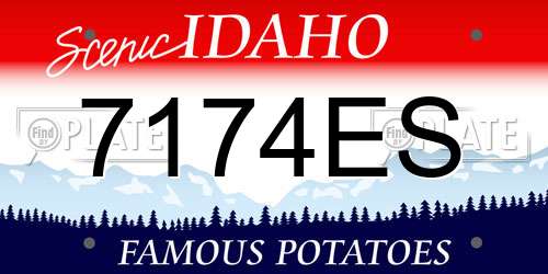 7174ES Idaho License Plate
