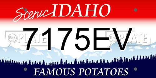 7175EV Idaho License Plate