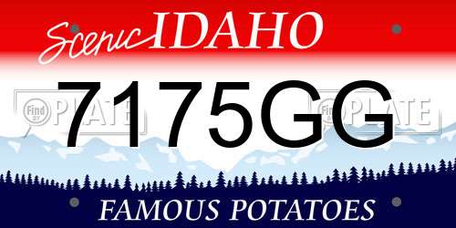 7175GG Idaho License Plate