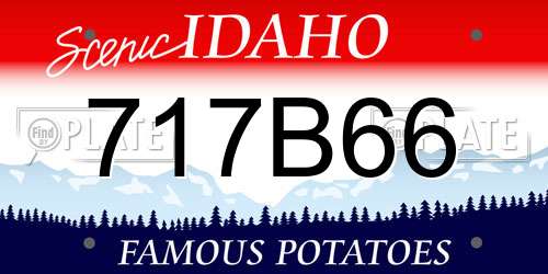 717B66 Idaho License Plate