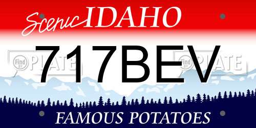 717BEV Idaho License Plate