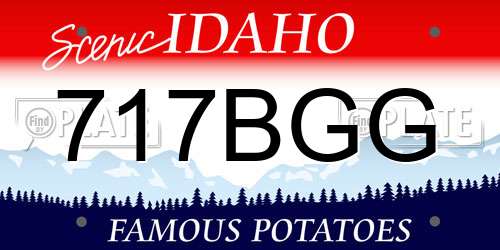 717BGG Idaho License Plate