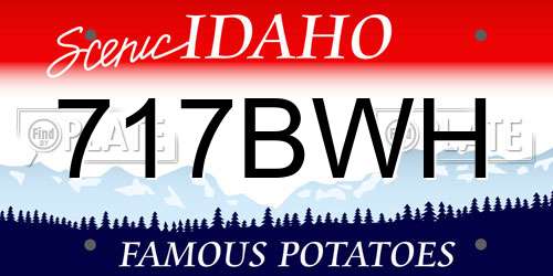 717BWH Idaho License Plate