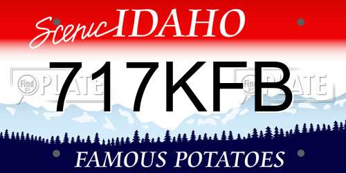 717KFB Idaho License Plate