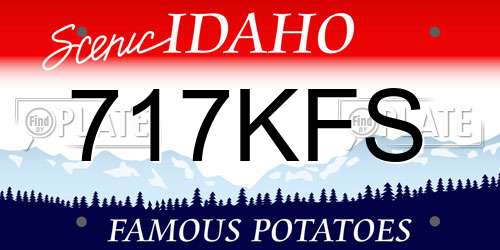 717KFS Idaho License Plate