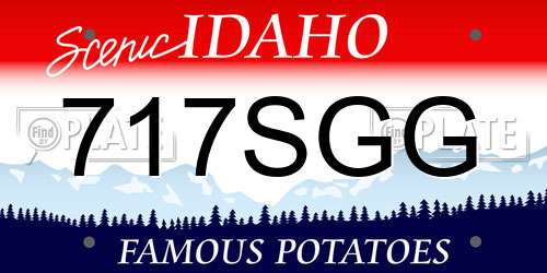 717SGG Idaho License Plate