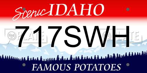 717SWH Idaho License Plate