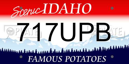 717UPB Idaho License Plate
